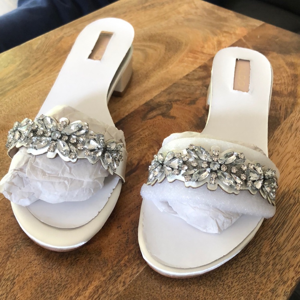 White sandals